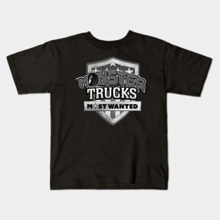 Grey Truk Monster Kids T-Shirt
